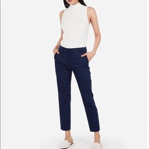 Express Navy Mid Rise Ankle Pant
